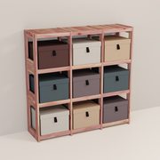 An aromatic cedar 3x3 cube system 