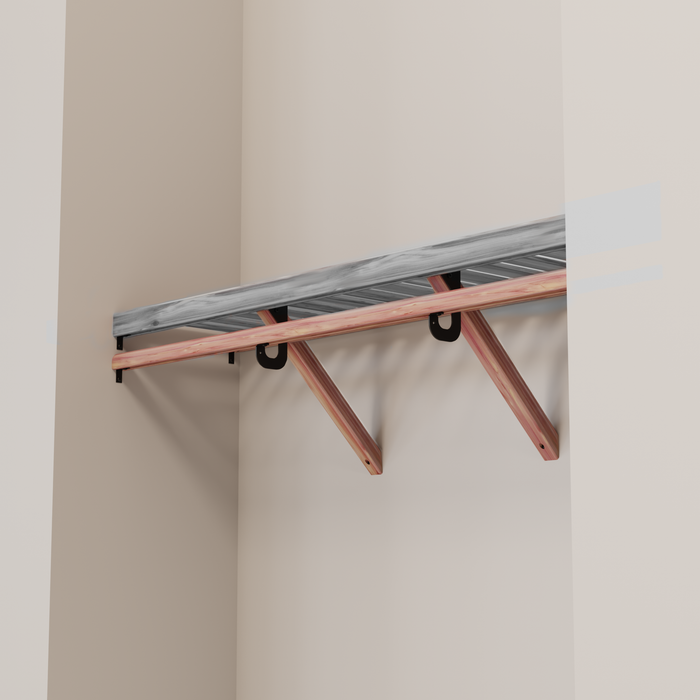 Closet Rod kit without a shelf