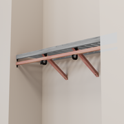 Closet Rod kit without a shelf