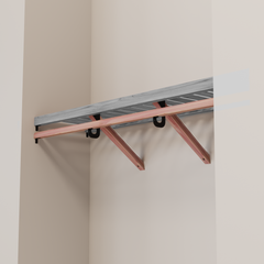 Closet Rod kit without a shelf