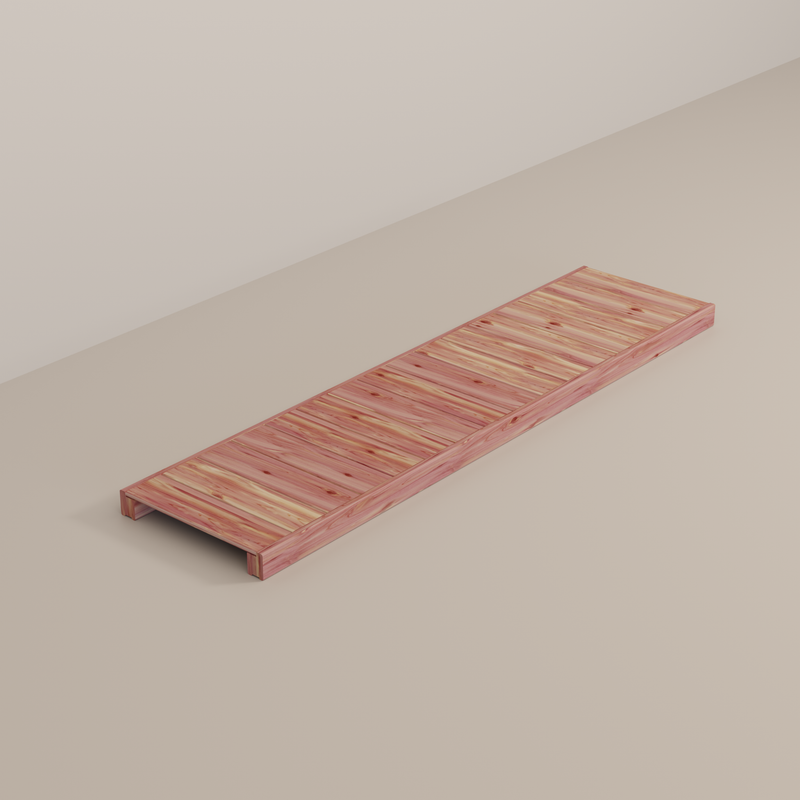Red Cedar Additional Shelf comes with shelf pegs.