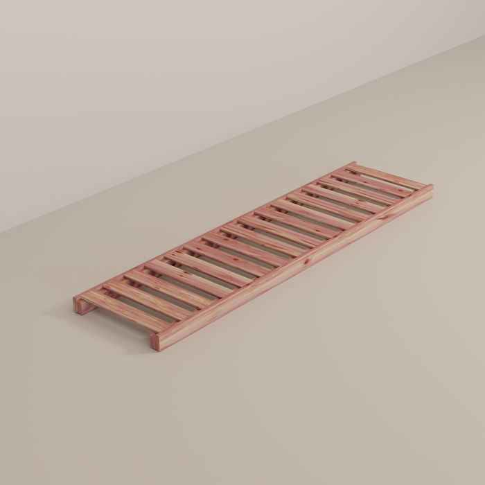 Red Cedar Additional Shelf comes with shelf pegs.