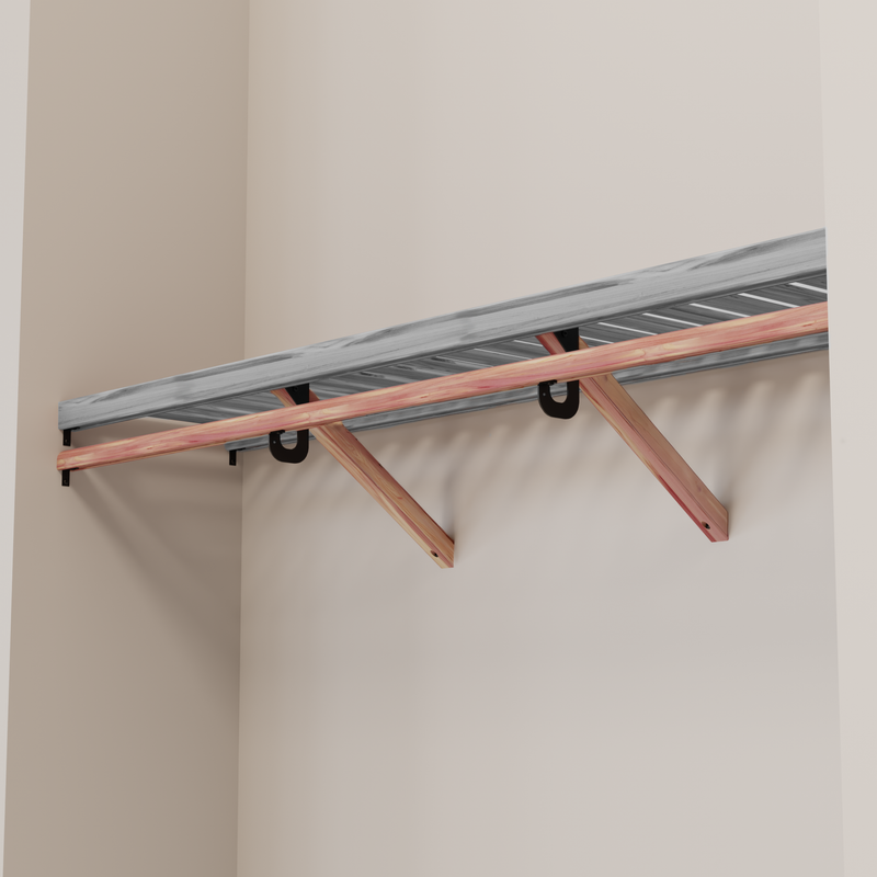 Closet Rod kit without a shelf