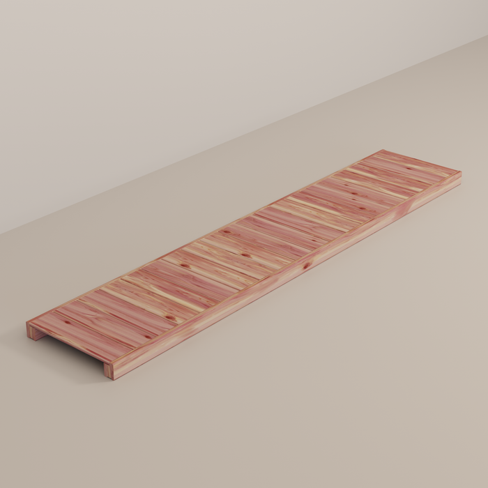 Red Cedar Additional Shelf comes with shelf pegs.