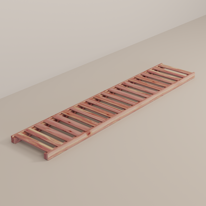 Red Cedar Additional Shelf comes with shelf pegs.