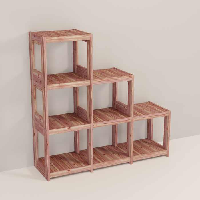 An aromatic cedar triangle cube system 
