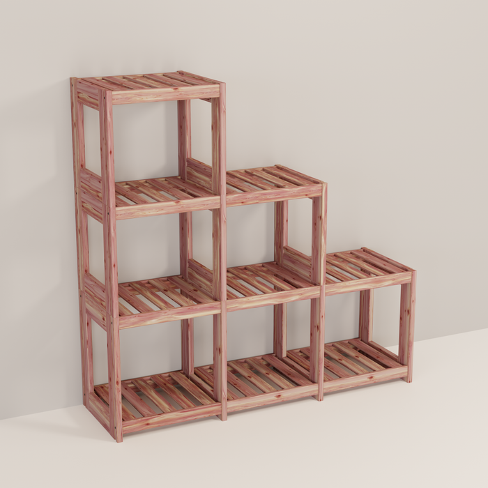 An aromatic cedar triangle cube system 