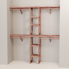 Open Cedar Closet Wall Kit, Fits 5-10 Ft Wide Closets, 14.5 Inch Depth