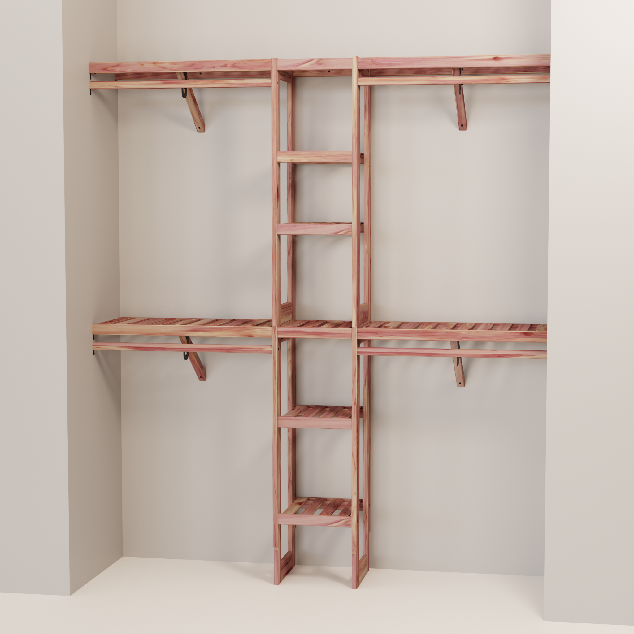 Open Cedar Closet Wall Kit, Fits 5-10 Ft Wide Closets, 14.5 Inch Depth