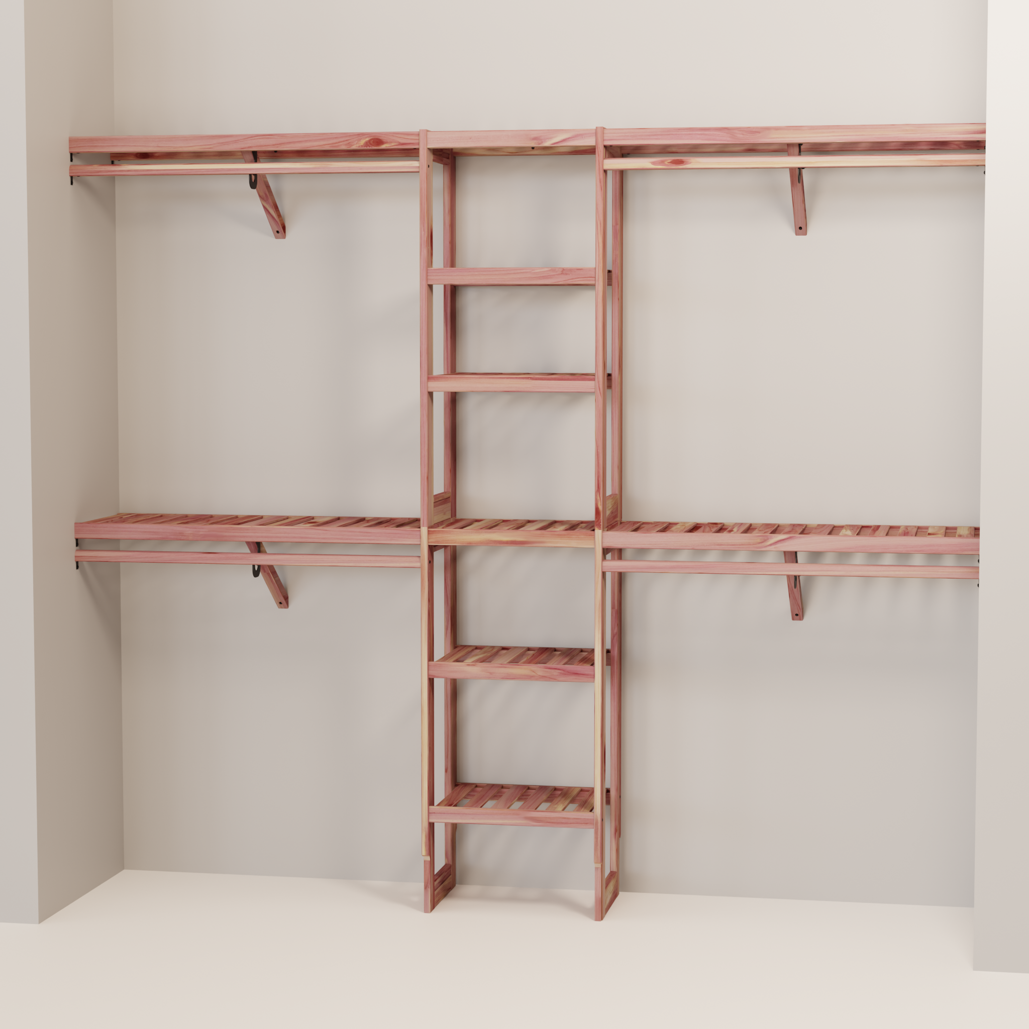 Open Cedar Closet Wall Kit, Fits 5-10 Ft Wide Closets, 14.5 Inch Depth