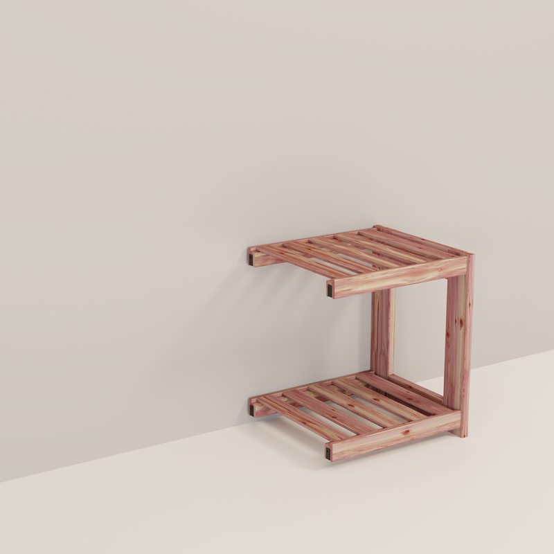 A cedar cube base add-on