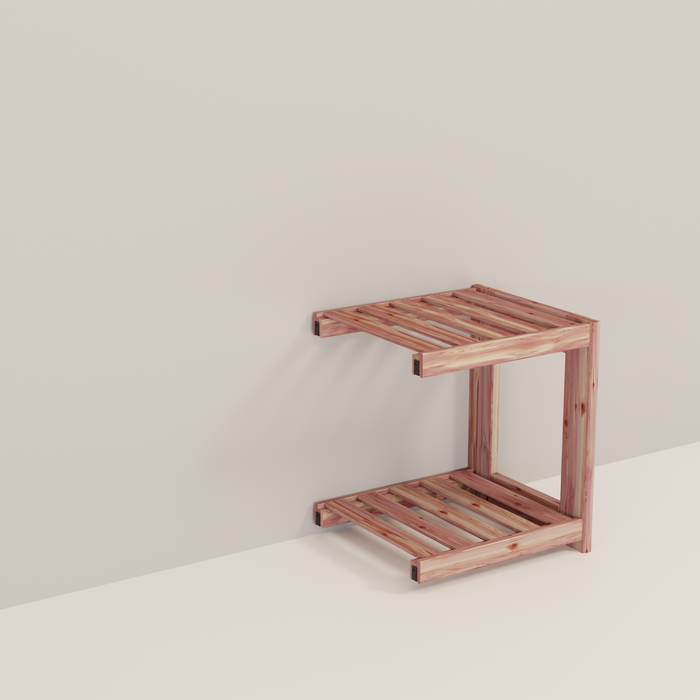 A cedar cube base add-on