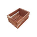 Cedar wooden crate on a white background