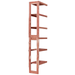 A wooden closet organizer add-on kit with multiple shelves, made from aromatic red cedar, with a natural finish.