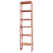 A tall wooden cedar cubby kit with multiple shelves, designed for closet organization.