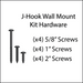 J-Hook kit hardware included