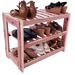 Wooden Shoe Rack with three shelves.