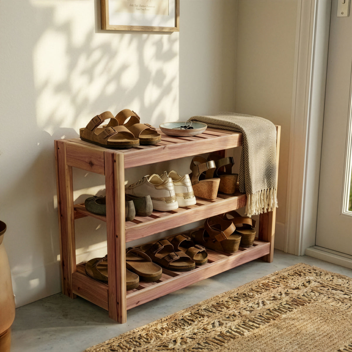 Aromatic Red Cedar Shoe Rack, 24 and 30 inch — Northern Kentucky Cedar, LLC