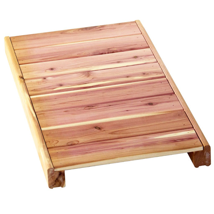 A cedar shelf