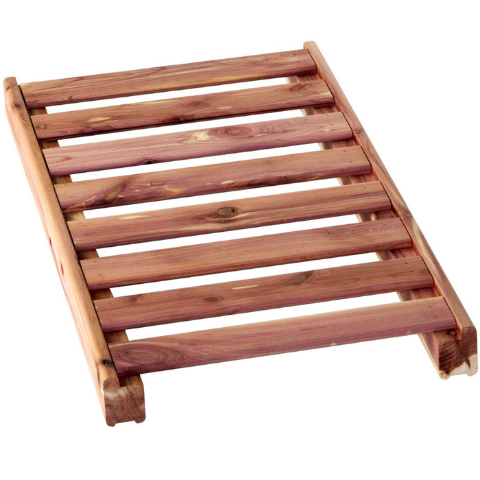 A cedar shelf